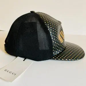 GUCCI GUCCY BASEBALL CAP WITH DUST BAG MADE IN ITALY Gucci Mesh GG Monogram Shivali Baseball Hat XL Cream Ivory  main image 4